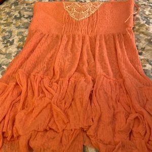 Womens Free People Cantaloupe Color Smocked Camisole Top Size S